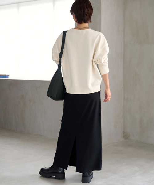 JOURNAL STANDARD relume（ジャーナルスタンダード　レリューム）の「ロゴ刺繍コンパクトスウェット（スウェット・レディース・ホワイト系その他/イエロー/ネイビー・FREE）」の12枚目の写真