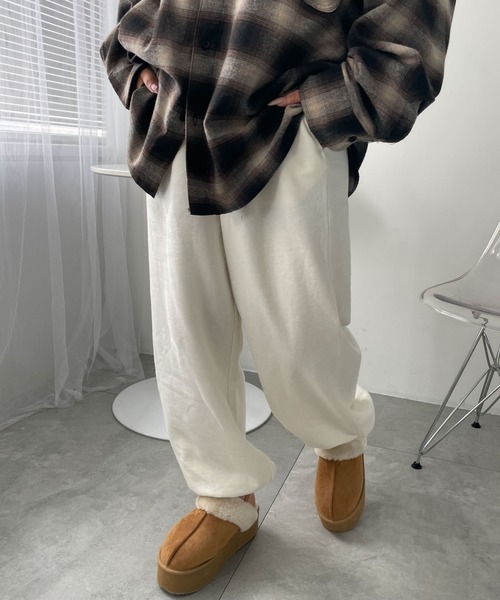 WEGO（ウィゴー）の「WEGO/裏起毛スウェットジョガーパンツ（スウェットパンツ・レディース・ブラック/アイボリー/杢グレー・MEDIUM/SMALL）」の7枚目の写真