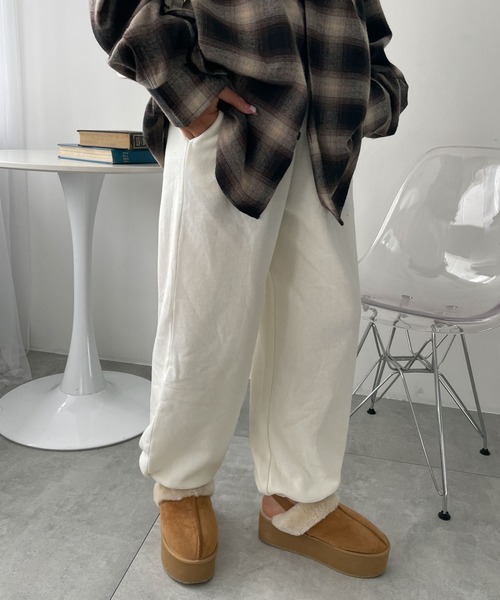 WEGO（ウィゴー）の「WEGO/裏起毛スウェットジョガーパンツ（スウェットパンツ・レディース・ブラック/アイボリー/杢グレー・MEDIUM/SMALL）」の8枚目の写真