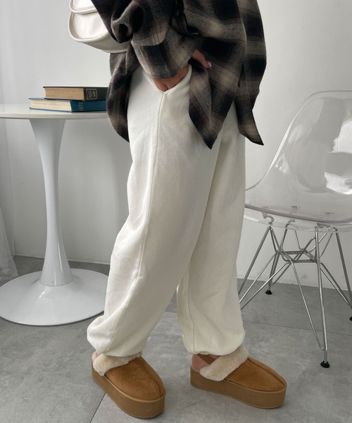 WEGO（ウィゴー）の「WEGO/裏起毛スウェットジョガーパンツ（スウェットパンツ・レディース・ブラック/アイボリー/杢グレー・MEDIUM/SMALL）」の9枚目の写真