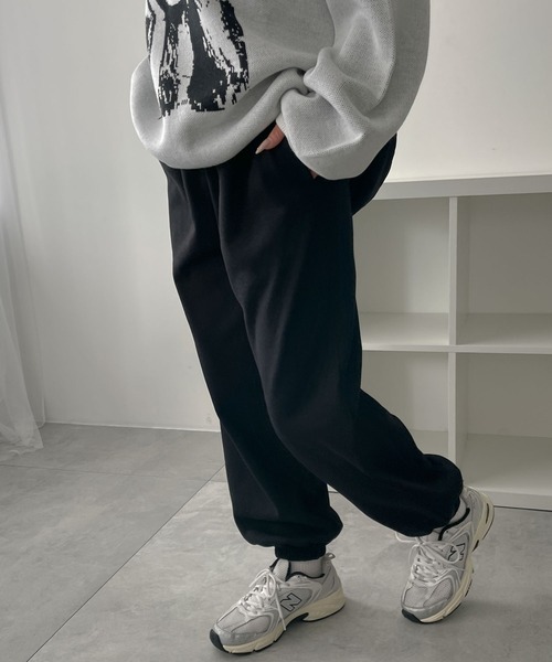 WEGO（ウィゴー）の「WEGO/裏起毛スウェットジョガーパンツ（スウェットパンツ・レディース・ブラック/アイボリー/杢グレー・MEDIUM/SMALL）」の12枚目の写真