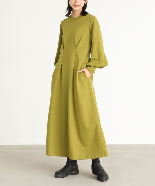 n'OrLABEL（ノアールレーベル）の「『ウエスト絞りワンピース』（ワンピース・レディース・グリーン/ブルー/ブラック・1/2）」の2枚目の写真