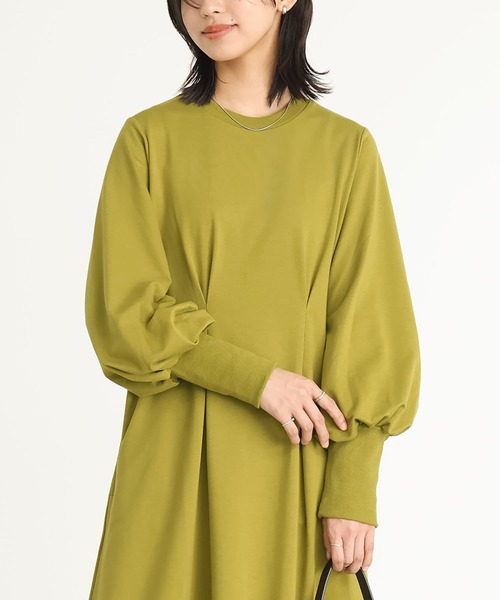 n'OrLABEL（ノアールレーベル）の「『ウエスト絞りワンピース』（ワンピース・レディース・グリーン/ブルー/ブラック・1/2）」の20枚目の写真