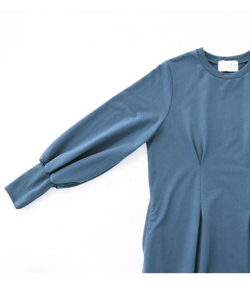 n'OrLABEL（ノアールレーベル）の「『ウエスト絞りワンピース』（ワンピース・レディース・グリーン/ブルー/ブラック・1/2）」の10枚目の写真