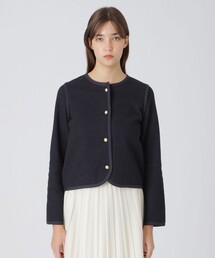 BLUE LABEL CRESTBRIDGE（ブルーレーベルクレストブリッジ）の「ツィードジャージージャケット（ノーカラージャケット）」