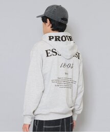 GLAZOS | 【大人向けサイズあり】【毛玉になりにくいしっかり素材】フードプリントジップパーカー(パーカー)