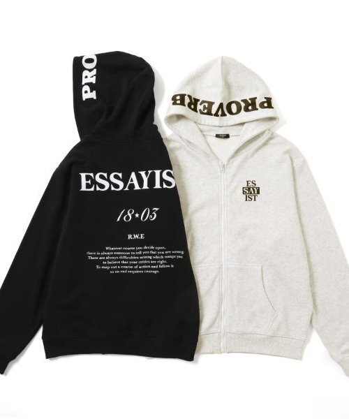 GLAZOS(グラソス)の「【大人向けサイズあり】【毛玉になりにくいしっかり素材】フードプリントジップパーカー(パーカー・キッズ・ブラック/オートミール・S/M/L/LL)」の15枚目の写真