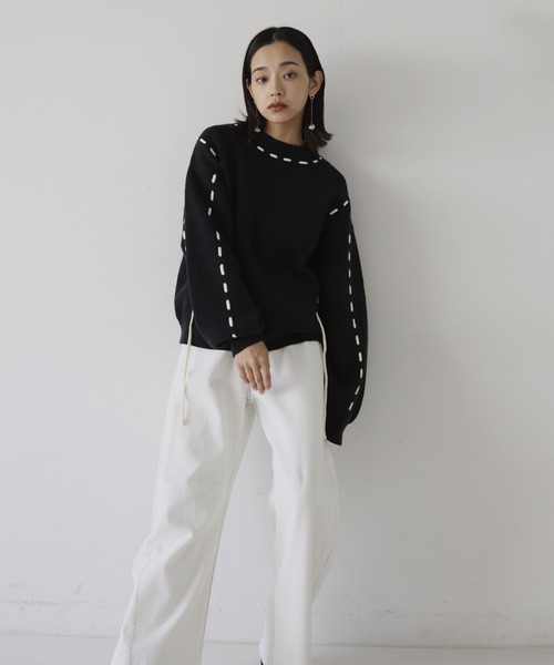 ☆クールなデザイン☆エルメス グラフィックライン セーター High Neck Line Knit / ハイネックラインニット（ニット