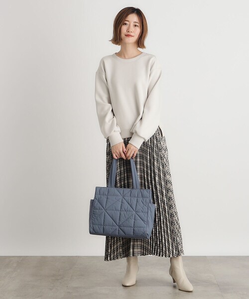 grove（グローブ）の「◆【A4・軽量】キルト多ポケトート（トートバッグ・レディース・ブラック/ダークグレー/ブルー系その他/ライトグレー・00）」の11枚目の写真