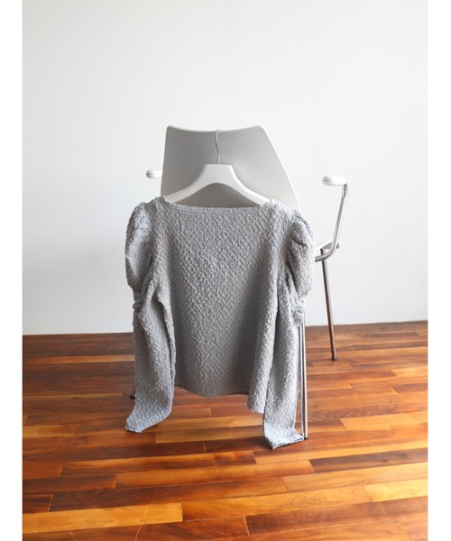 Katrin TOKYO（カトリーントーキョー）の「floating jacquard puff sleeve tops（Tシャツ/カットソー・レディース・ブルー系その他/アイボリー・FREE/XS）」の6枚目の写真