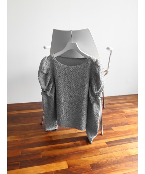 Katrin TOKYO（カトリーントーキョー）の「floating jacquard puff sleeve tops（Tシャツ/カットソー・レディース・ブルー系その他/アイボリー・FREE/XS）」の8枚目の写真