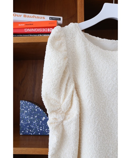 Katrin TOKYO（カトリーントーキョー）の「floating jacquard puff sleeve tops（Tシャツ/カットソー・レディース・ブルー系その他/アイボリー・FREE/XS）」の20枚目の写真