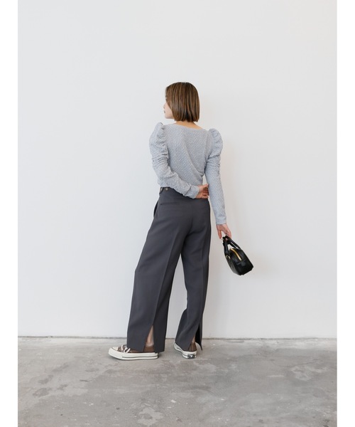 Katrin TOKYO（カトリーントーキョー）の「floating jacquard puff sleeve tops（Tシャツ/カットソー・レディース・ブルー系その他/アイボリー・FREE/XS）」の17枚目の写真