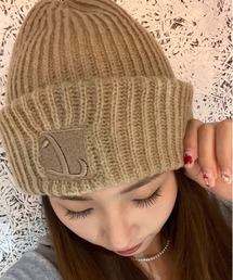 【OKUOKU　0909】 「L」ロゴ シンプル ニット帽 oku-bosi-742816042710-2