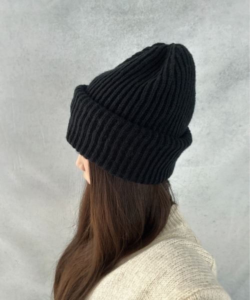 Burner（バーナー）の「【OKUOKU　0909】 「L」ロゴ シンプル ニット帽 oku-bosi-742816042710-2（ニットキャップ/ビーニー・レディース・ベージュ/ピンク/ブラウン/アイボリー/ブラック/グレー・FREE）」の17枚目の写真