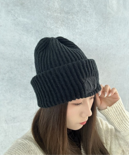 Burner（バーナー）の「【OKUOKU　0909】 「L」ロゴ シンプル ニット帽 oku-bosi-742816042710-2（ニットキャップ/ビーニー・レディース・ベージュ/ピンク/ブラウン/アイボリー/ブラック/グレー・FREE）」の19枚目の写真