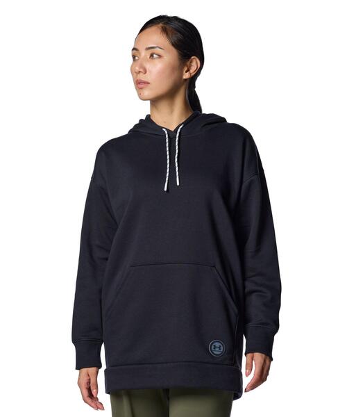 UNDER ARMOUR(アンダーアーマー)の「UAライバルフリース チュニック フーディー(トレーニング/レディース)(スウェット・レディース・ブラック・XL/M/L/S)」の1枚目の写真
