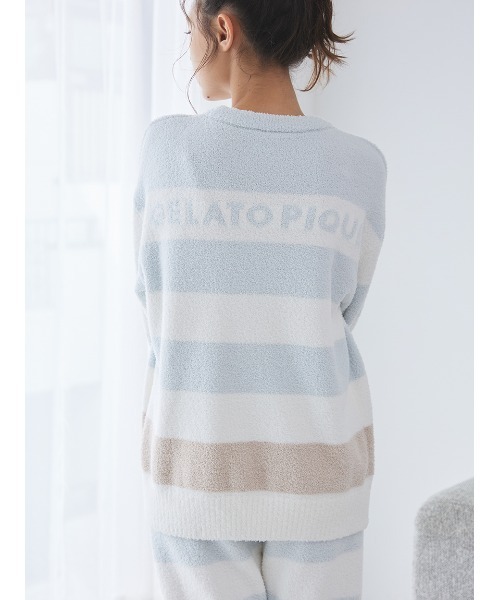 gelato pique（ジェラートピケ）の「ベビモコボーダープルオーバー