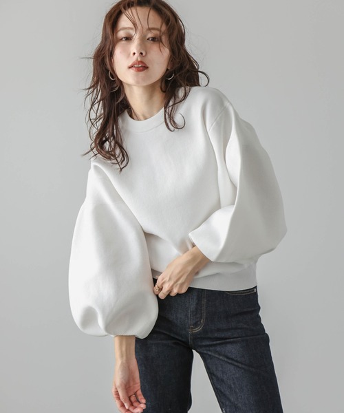 AMELY（エミリー）の「2wayパールニットカーディガン（カーディガン/ボレロ・レディース・ホワイト/ライトグレー/ブラック/ベージュ/ミント/モカ・フリー）」の9枚目の写真