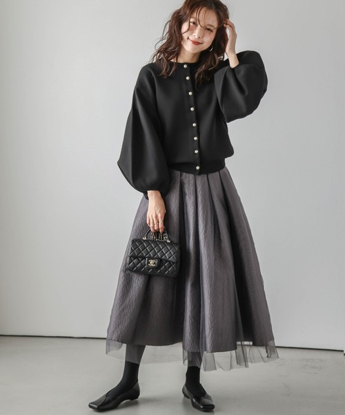 セール】2wayパールニットカーディガン（カーディガン/ボレロ）｜AMELY