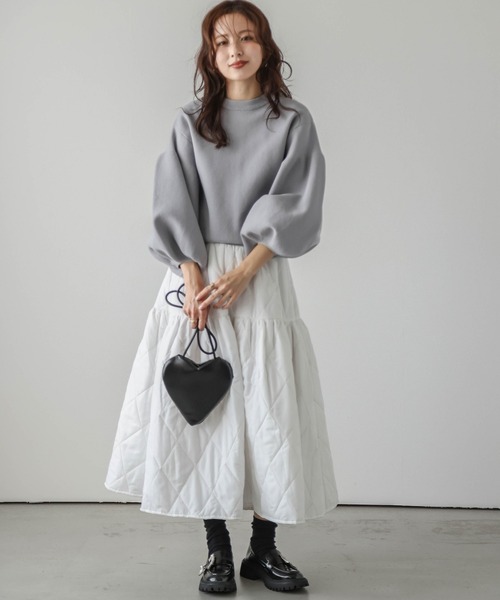 AMELY（エミリー）の「2wayパールニットカーディガン（カーディガン/ボレロ・レディース・ホワイト/ライトグレー/ブラック/ベージュ/ミント/モカ・フリー）」の15枚目の写真