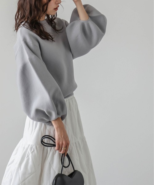 AMELY（エミリー）の「2wayパールニットカーディガン（カーディガン/ボレロ・レディース・ホワイト/ライトグレー/ブラック/ベージュ/ミント/モカ・フリー）」の16枚目の写真