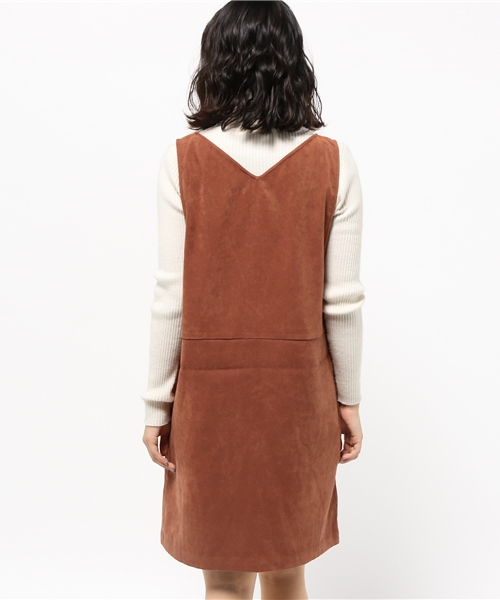 mystic（ミスティック）の「【mystic】Vネックワンピース（ワンピース・レディース・キャメル/グレー/ブラック・ﾌﾘ-）」の6枚目の写真