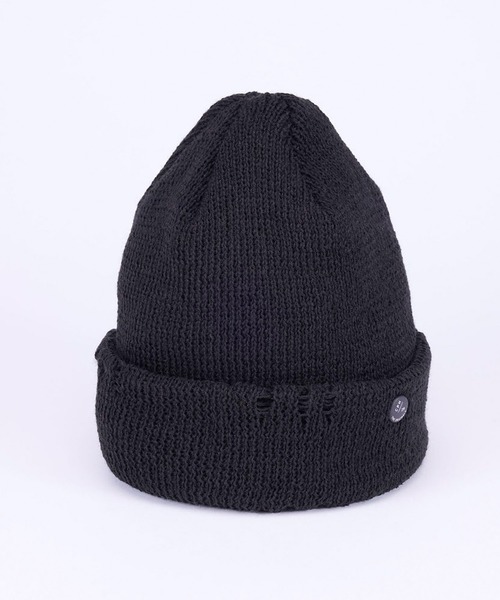 CPH(シーピーエイチ)の「Cuff knit cap / AC damage / ニットキャップ(ニットキャップ/ビーニー・メンズ・ブラック/パープル・FREE)」の7枚目の写真