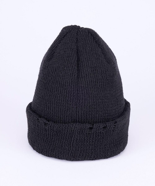 CPH(シーピーエイチ)の「Cuff knit cap / AC damage / ニットキャップ(ニットキャップ/ビーニー・メンズ・ブラック/パープル・FREE)」の9枚目の写真