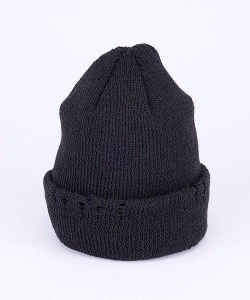 CPH(シーピーエイチ)の「Cuff knit cap / AC damage / ニットキャップ(ニットキャップ/ビーニー・メンズ・ブラック/パープル・FREE)」の10枚目の写真