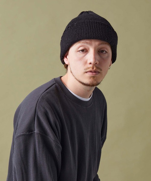 CPH(シーピーエイチ)の「Cuff knit cap / AC damage / ニットキャップ(ニットキャップ/ビーニー・メンズ・ブラック/パープル・FREE)」の16枚目の写真