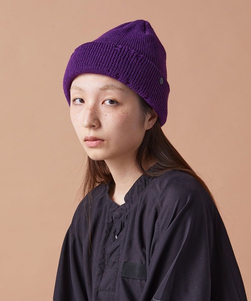 CPH(シーピーエイチ)の「Cuff knit cap / AC damage / ニットキャップ(ニットキャップ/ビーニー・メンズ・ブラック/パープル・FREE)」の21枚目の写真