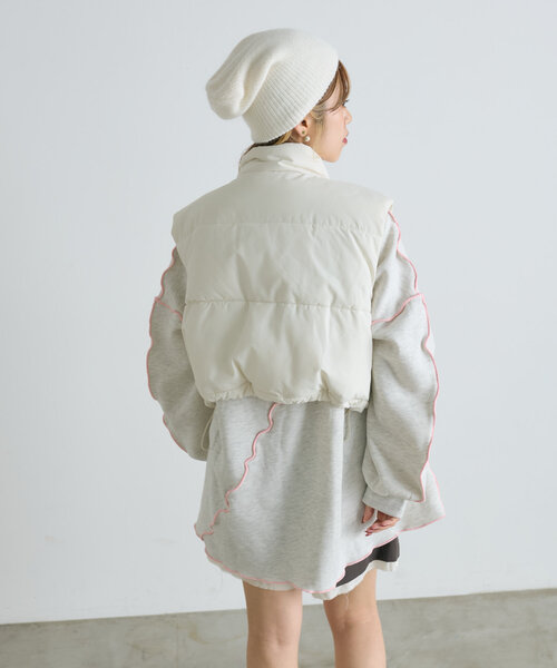 w closet(ダブルクローゼット)の「【4色展開】ニット帽(キャップ・レディース・オフホワイト/グレー/ピンク/パープル・FREE)」の11枚目の写真
