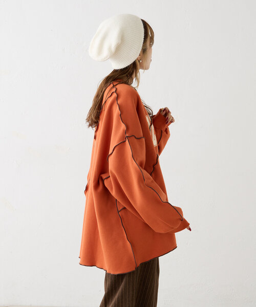 w closet(ダブルクローゼット)の「【4色展開】ニット帽(キャップ・レディース・オフホワイト/グレー/ピンク/パープル・FREE)」の13枚目の写真