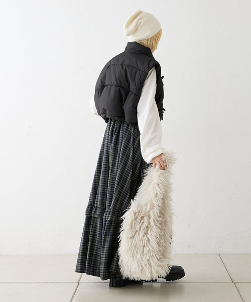 w closet(ダブルクローゼット)の「【4色展開】ニット帽(キャップ・レディース・オフホワイト/グレー/ピンク/パープル・FREE)」の15枚目の写真