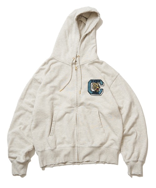 POWER TO THE PEOPLE(パワートゥーザピープル)の「カレッジプリント フルジップパーカー(パーカー・メンズ・グリーン/ライトグレー/ネイビー・M/L)」の2枚目の写真