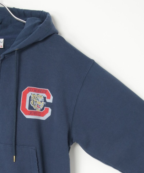 POWER TO THE PEOPLE(パワートゥーザピープル)の「カレッジプリント フルジップパーカー(パーカー・メンズ・グリーン/ライトグレー/ネイビー・M/L)」の7枚目の写真