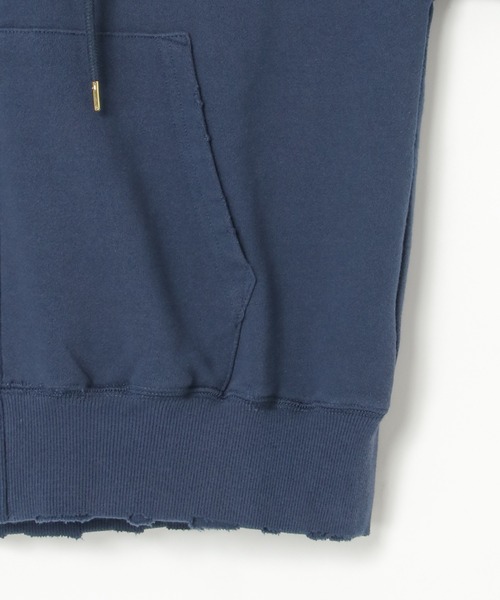 POWER TO THE PEOPLE(パワートゥーザピープル)の「カレッジプリント フルジップパーカー(パーカー・メンズ・グリーン/ライトグレー/ネイビー・M/L)」の9枚目の写真