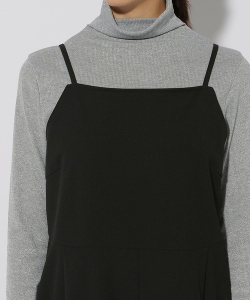 Elura（エルーラ）の「スリムウォームサロペット＜低身長サイズあり＞/133695（サロペット/オーバーオール・レディース・ブラック/ブラック系その他・FREE）」の11枚目の写真