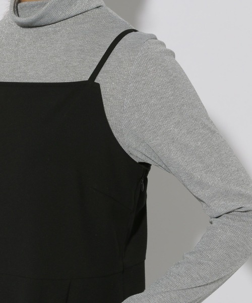 Elura（エルーラ）の「スリムウォームサロペット＜低身長サイズあり＞/133695（サロペット/オーバーオール・レディース・ブラック/ブラック系その他・FREE）」の12枚目の写真