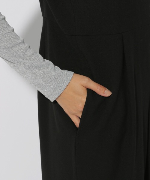 Elura（エルーラ）の「スリムウォームサロペット＜低身長サイズあり＞/133695（サロペット/オーバーオール・レディース・ブラック/ブラック系その他・FREE）」の14枚目の写真