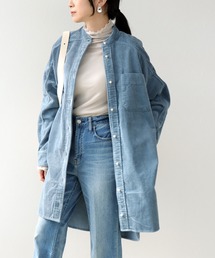 Jines（ジネス）の「コーデュロイ ノーカラーシャツ（シャツ/ブラウス）」