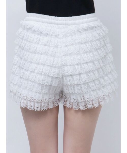 jouetie（ジュエティ）の「レースティアードフリルショートパンツ（その他パンツ・レディース・ブラック/オフホワイト/カーキ・MEDIUM）」の9枚目の写真