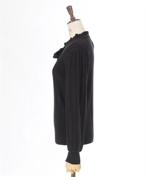 axes femme（アクシーズファム）の「花チャーム機能付リボンニット（ニット/セーター・レディース・キナリ/ブラック/ワイン・FREE）」の9枚目の写真