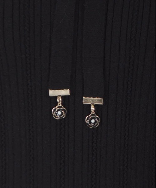 axes femme（アクシーズファム）の「花チャーム機能付リボンニット（ニット/セーター・レディース・キナリ/ブラック/ワイン・FREE）」の13枚目の写真