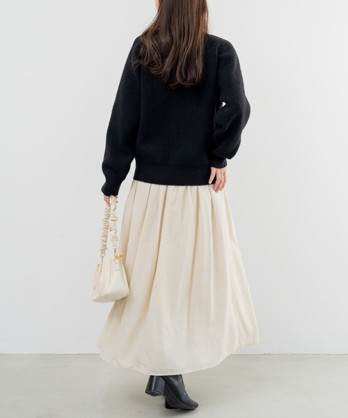 refinedworks（リファインドワークス）の「【refinedworks】消しプリーツの新鮮見えするありそうでなかったスカート（スカート・レディース・アイボリー/ブルー/ブラック・FREE）」の8枚目の写真