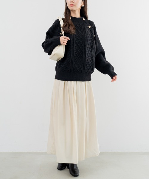 refinedworks（リファインドワークス）の「【refinedworks】消しプリーツの新鮮見えするありそうでなかったスカート（スカート・レディース・アイボリー/ブルー/ブラック・FREE）」の9枚目の写真