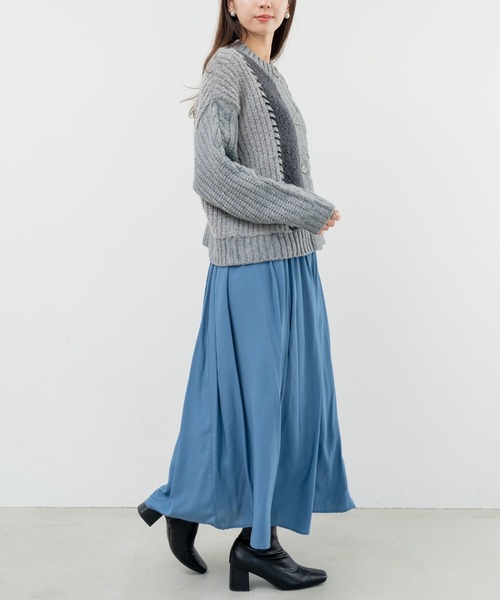 refinedworks（リファインドワークス）の「【refinedworks】消しプリーツの新鮮見えするありそうでなかったスカート（スカート・レディース・アイボリー/ブルー/ブラック・FREE）」の10枚目の写真