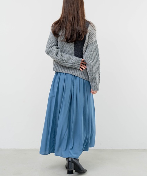 refinedworks（リファインドワークス）の「【refinedworks】消しプリーツの新鮮見えするありそうでなかったスカート（スカート・レディース・アイボリー/ブルー/ブラック・FREE）」の13枚目の写真