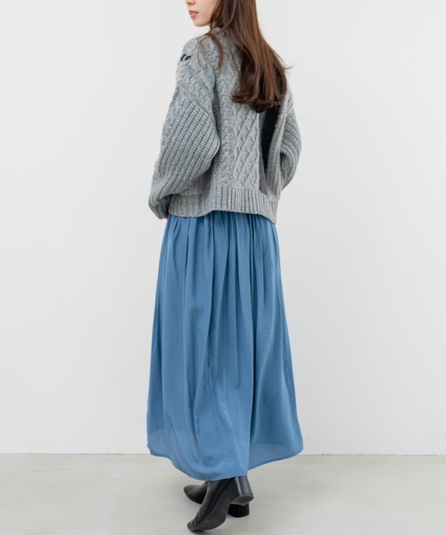 refinedworks（リファインドワークス）の「【refinedworks】消しプリーツの新鮮見えするありそうでなかったスカート（スカート・レディース・アイボリー/ブルー/ブラック・FREE）」の14枚目の写真